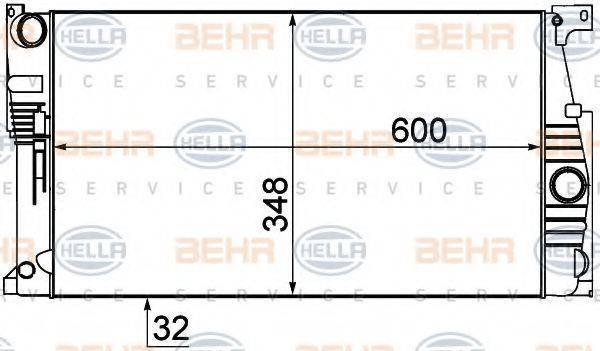 Радіатор, охолодження двигуна BEHR HELLA SERVICE 8MK 376 791-771