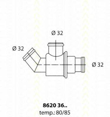 TRISCAN 86203685 Термостат, що охолоджує рідину