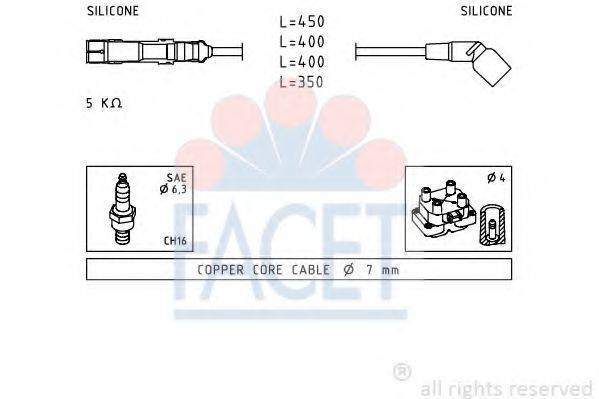 FACET 47069 Комплект дротів запалення