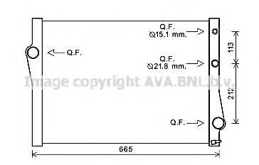 Радіатор, охолодження двигуна AVA QUALITY COOLING BW2471