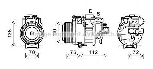 AVA QUALITY COOLING BWK419 Компресор, кондиціонер