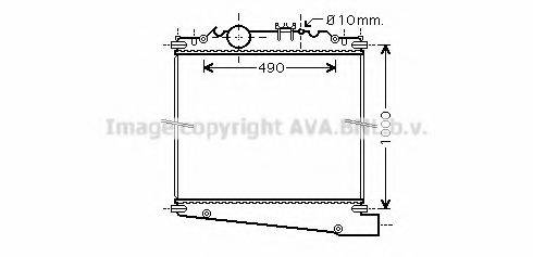 Радіатор, охолодження двигуна AVA QUALITY COOLING DF2031