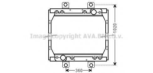 Радіатор, охолодження двигуна AVA QUALITY COOLING DF2044