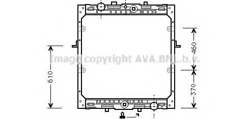 Радіатор, охолодження двигуна AVA QUALITY COOLING DFA2012