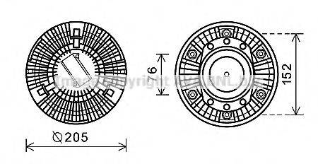 Зчеплення, вентилятор радіатора AVA QUALITY COOLING DFC050