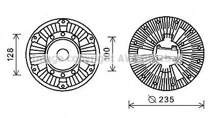 Зчеплення, вентилятор радіатора AVA QUALITY COOLING DFC055