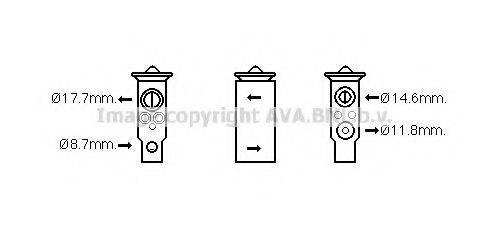 Розширювальний клапан, кондиціонер AVA QUALITY COOLING DN1380