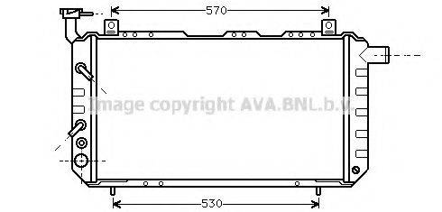 Радіатор, охолодження двигуна AVA QUALITY COOLING DN2023