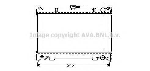 Радіатор, охолодження двигуна AVA QUALITY COOLING DN2024