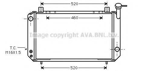 Радіатор, охолодження двигуна AVA QUALITY COOLING DN2047