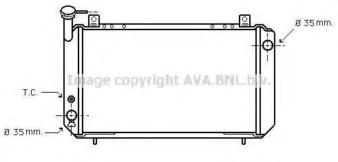 Радіатор, охолодження двигуна AVA QUALITY COOLING DN2048