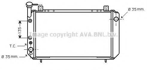 Радіатор, охолодження двигуна AVA QUALITY COOLING DN2051