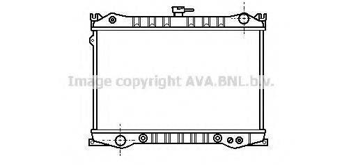 Радіатор, охолодження двигуна AVA QUALITY COOLING DN2065