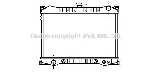 Радіатор, охолодження двигуна AVA QUALITY COOLING DN2070