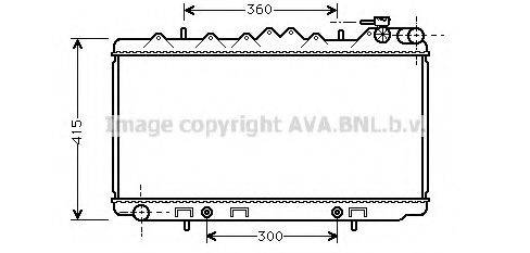 Радіатор, охолодження двигуна AVA QUALITY COOLING DN2093