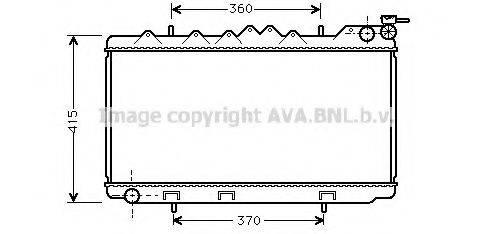 Радіатор, охолодження двигуна AVA QUALITY COOLING DN2094