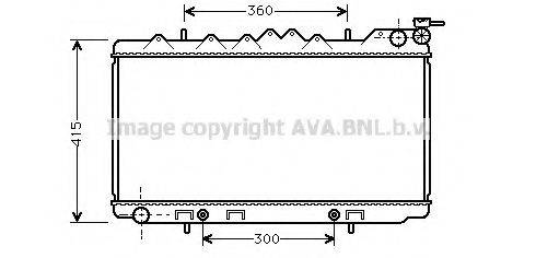 Радіатор, охолодження двигуна AVA QUALITY COOLING DN2097