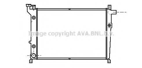 Радіатор, охолодження двигуна AVA QUALITY COOLING DN2099