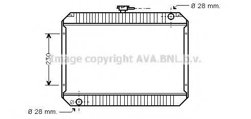 Радіатор, охолодження двигуна AVA QUALITY COOLING DN2100