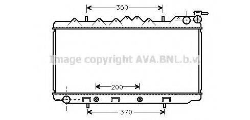 Радіатор, охолодження двигуна AVA QUALITY COOLING DN2103