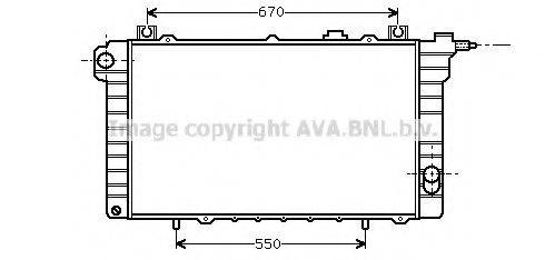 Радіатор, охолодження двигуна AVA QUALITY COOLING DN2112