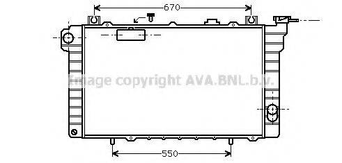 Радіатор, охолодження двигуна AVA QUALITY COOLING DN2113