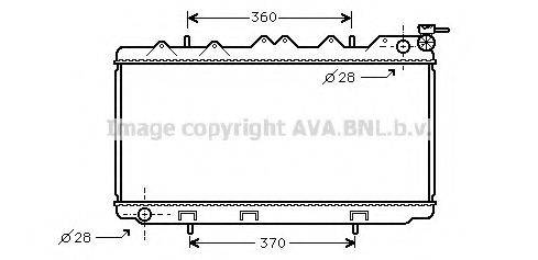 Радіатор, охолодження двигуна AVA QUALITY COOLING DN2118