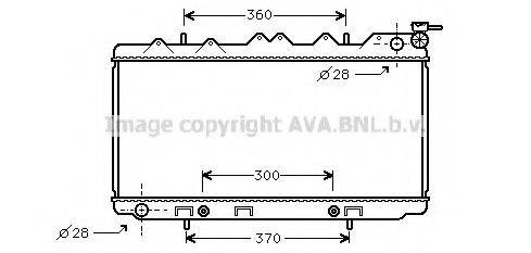 Радіатор, охолодження двигуна AVA QUALITY COOLING DN2120