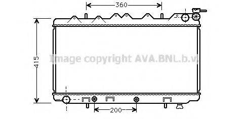 Радіатор, охолодження двигуна AVA QUALITY COOLING DN2125