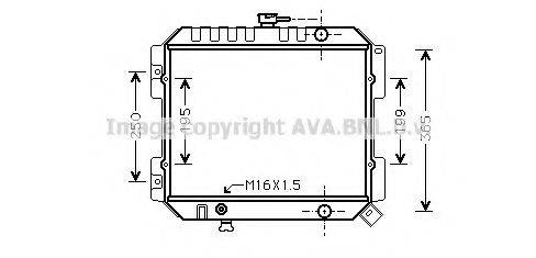 Радіатор, охолодження двигуна AVA QUALITY COOLING DN2141