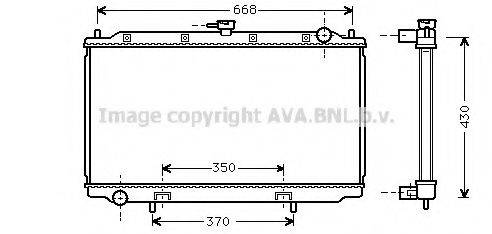 Радіатор, охолодження двигуна AVA QUALITY COOLING DN2181