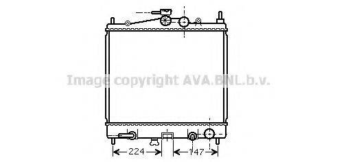 Радіатор, охолодження двигуна AVA QUALITY COOLING DN2211