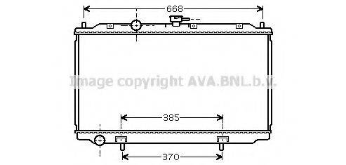 Радіатор, охолодження двигуна AVA QUALITY COOLING DN2215