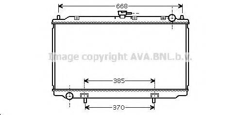 Радіатор, охолодження двигуна AVA QUALITY COOLING DN2220