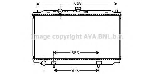 Радіатор, охолодження двигуна AVA QUALITY COOLING DN2221