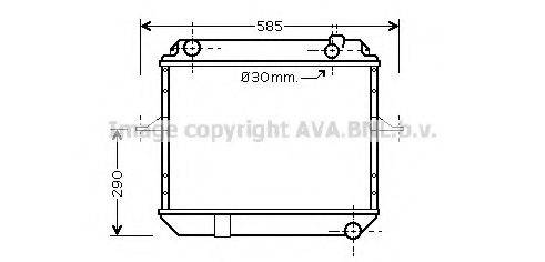 Радіатор, охолодження двигуна AVA QUALITY COOLING DN2230