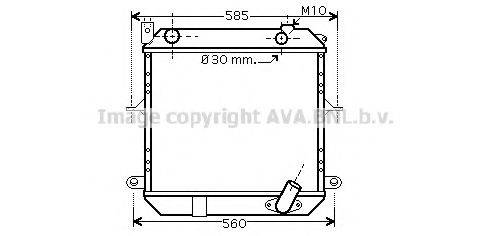 Радіатор, охолодження двигуна AVA QUALITY COOLING DN2233