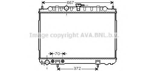 Радіатор, охолодження двигуна AVA QUALITY COOLING DN2239