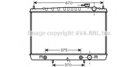 Радіатор, охолодження двигуна AVA QUALITY COOLING DN2242