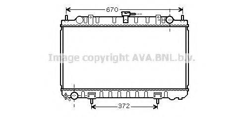 Радіатор, охолодження двигуна AVA QUALITY COOLING DN2244