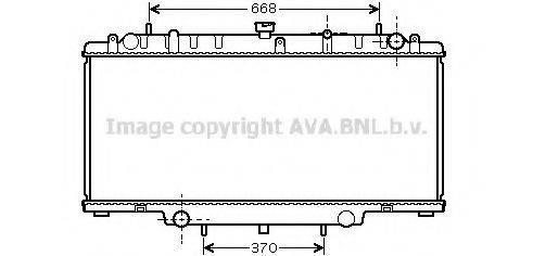 Радіатор, охолодження двигуна AVA QUALITY COOLING DN2246