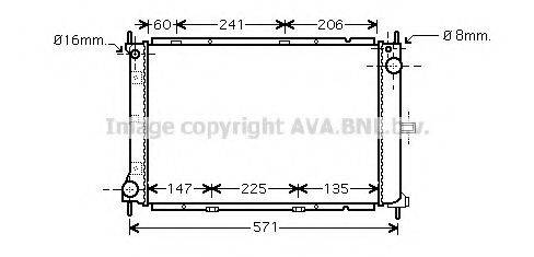 Радіатор, охолодження двигуна AVA QUALITY COOLING DN2249