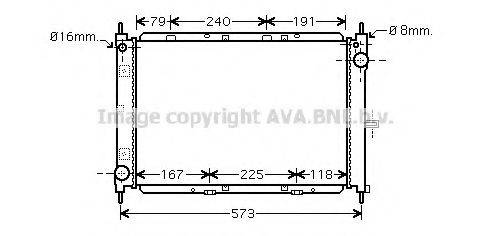 Радіатор, охолодження двигуна AVA QUALITY COOLING DN2260