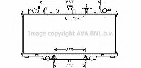 Радіатор, охолодження двигуна AVA QUALITY COOLING DN2264