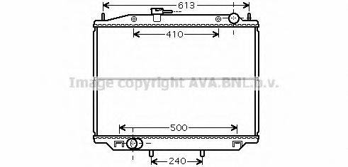 Радіатор, охолодження двигуна AVA QUALITY COOLING DN2265