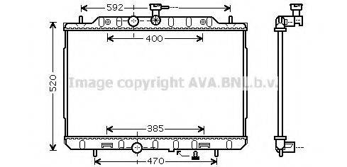 Радіатор, охолодження двигуна AVA QUALITY COOLING DN2291