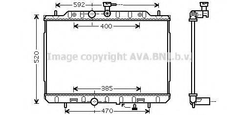 Радіатор, охолодження двигуна AVA QUALITY COOLING DN2292