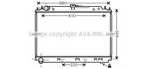 Радіатор, охолодження двигуна AVA QUALITY COOLING DN2296