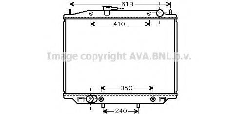 Радіатор, охолодження двигуна AVA QUALITY COOLING DN2303