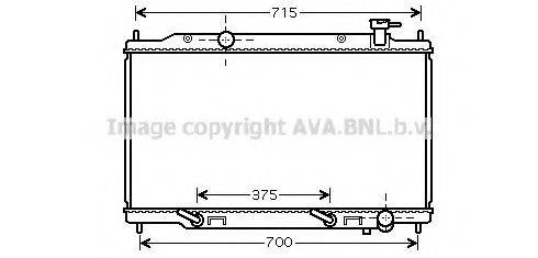 Радіатор, охолодження двигуна AVA QUALITY COOLING DN2319